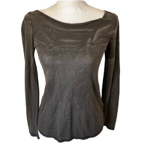 Juicy Couture Y2K Gray Marbled Long-Sleeve Top - Small